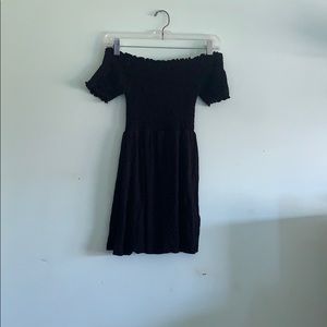 Black off the shoulder dress